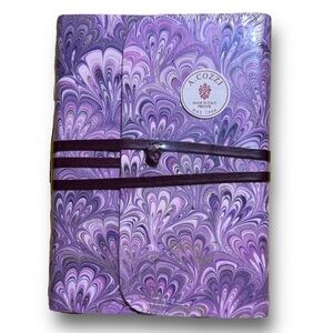 A. COZZI PRINTED LEATHER LINED JOURNAL